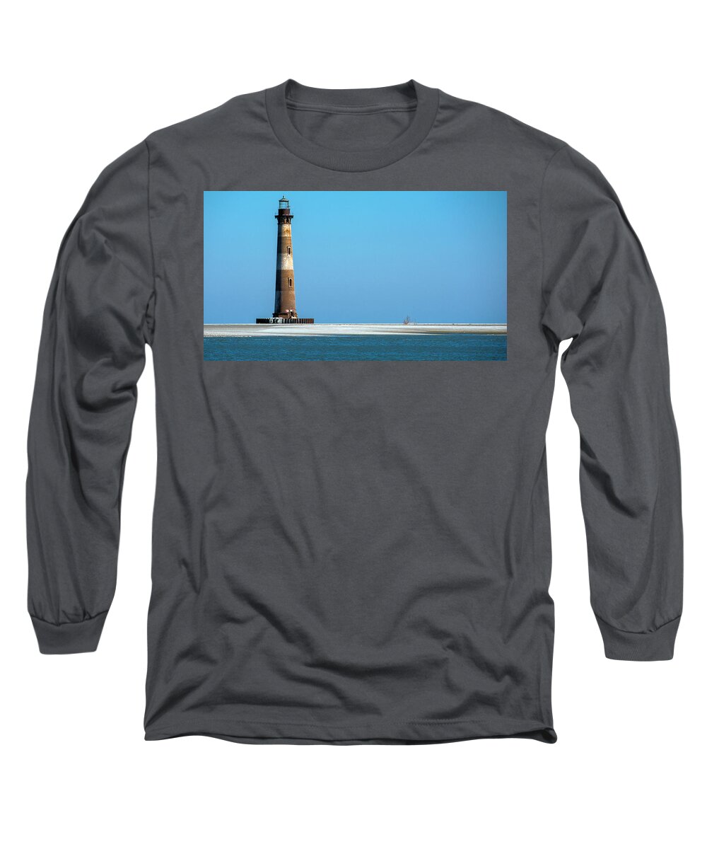 Morris Island Long Sleeve T-Shirt featuring the photograph Morris Island Lighthouse 3 by WAZgriffin Digital