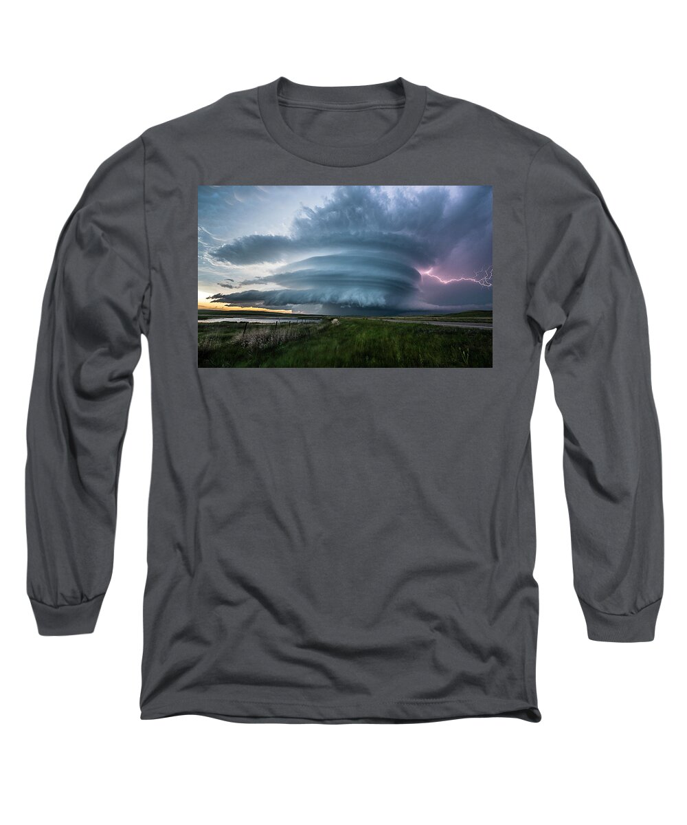 Supercell Long Sleeve T-Shirt featuring the photograph Mothership by Marcus Hustedde