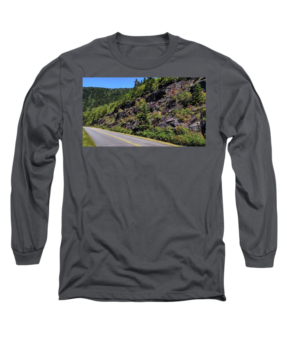 Landscape Long Sleeve T-Shirt featuring the photograph Mountain Drive by Allen Nice-Webb
