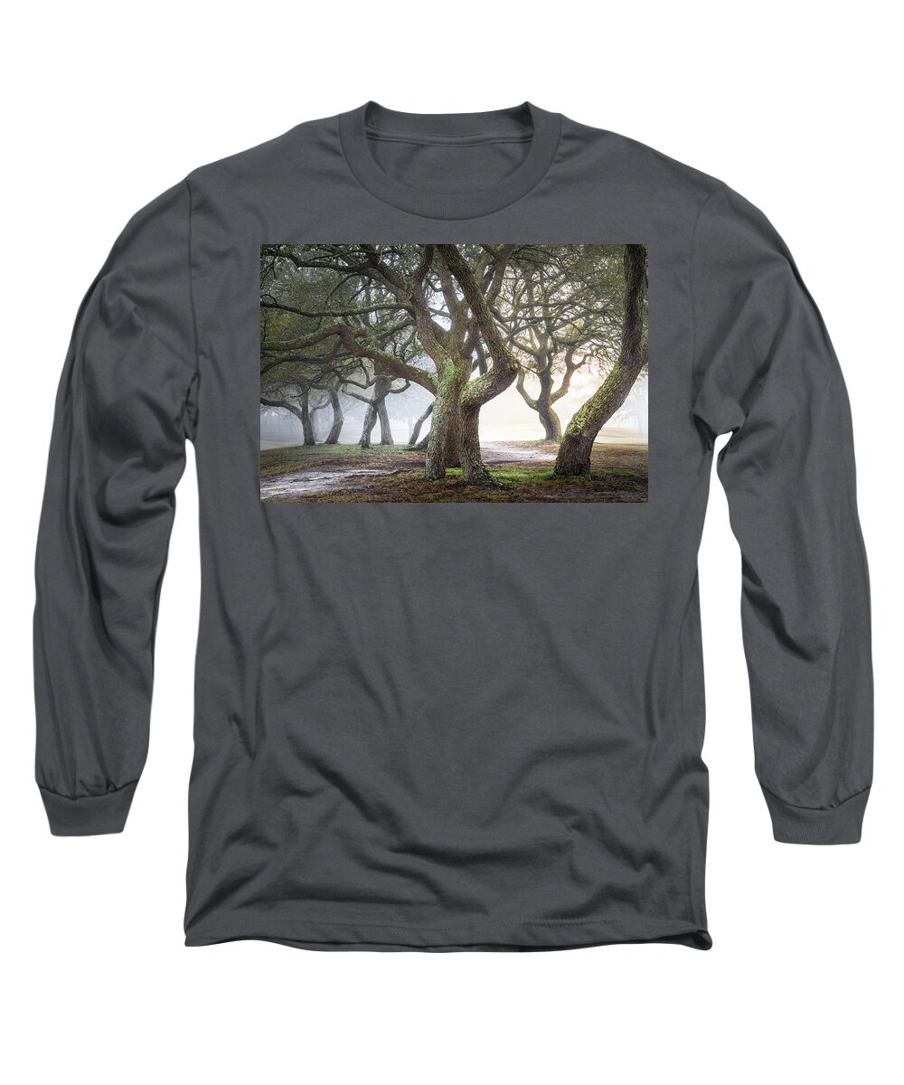 Foggy Trees Long Sleeve T-Shirt featuring the photograph Mysterious Path by Jordan Hill