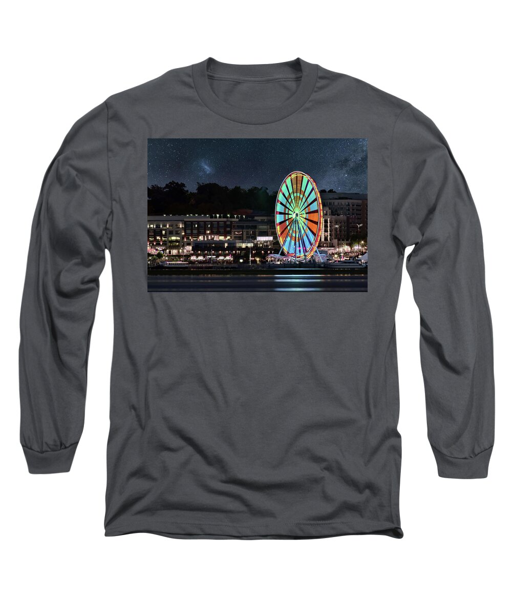 National Harbor Long Sleeve T-Shirt featuring the photograph National Harbor at night by Buddy Scott