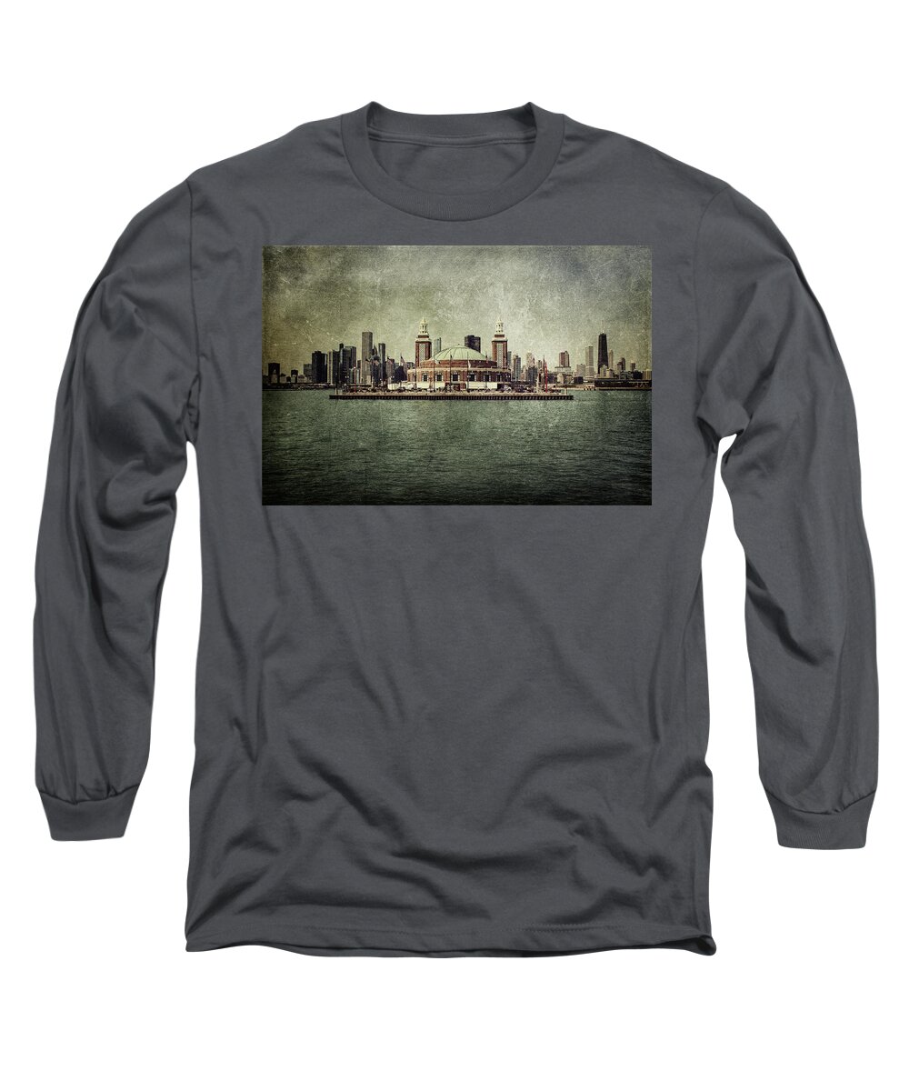 Chicago Long Sleeve T-Shirt featuring the photograph Navy Pier by Andrew Paranavitana