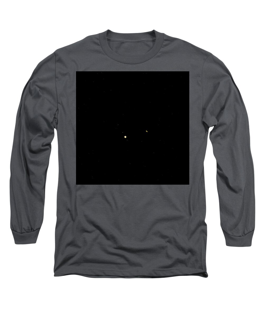Night Long Sleeve T-Shirt featuring the photograph Neptune-Saturn Conjunction by Dan McGeorge