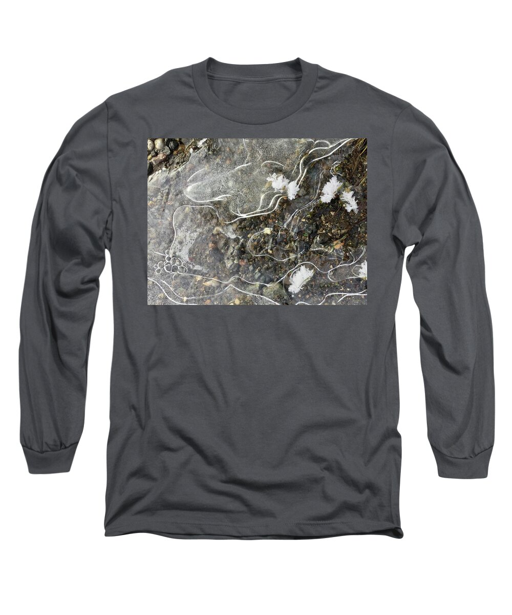 New Ice Long Sleeve T-Shirt featuring the photograph New ice by Nicola Finch