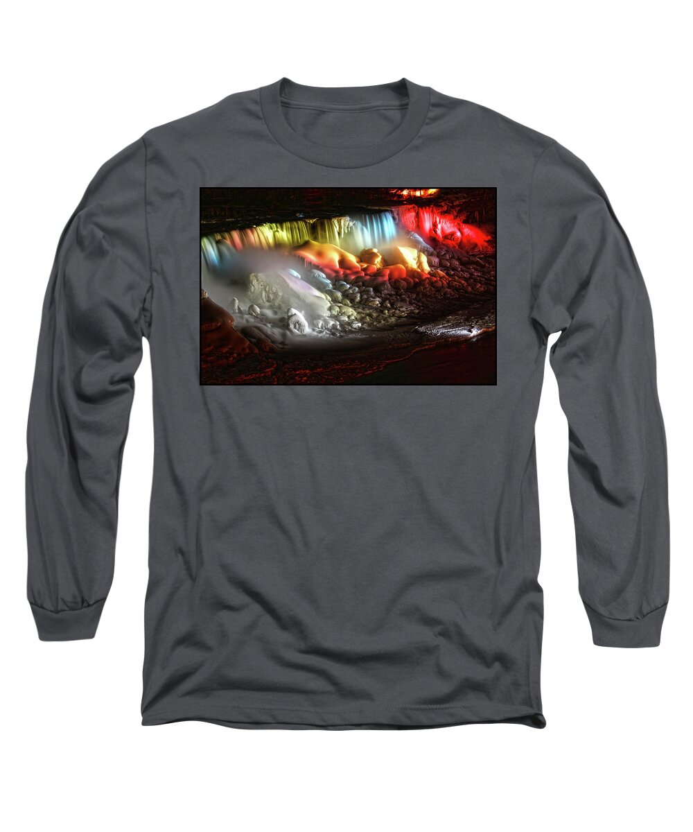 Landscape Long Sleeve T-Shirt featuring the photograph Niagara Falls by WonderlustPictures By Tommaso Boddi