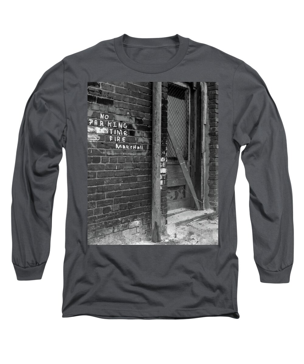 Atlanta Long Sleeve T-Shirt featuring the photograph No Parking by John Simmons