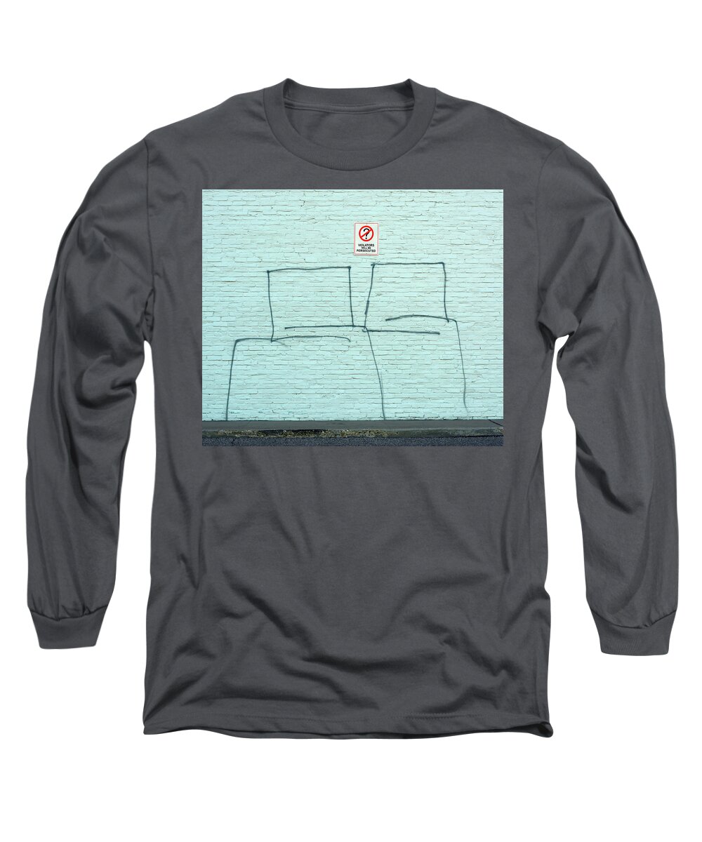 Obey Long Sleeve T-Shirt featuring the digital art No Questions by James W Johnson