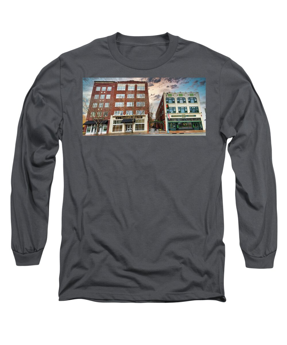 Mountains Long Sleeve T-Shirt featuring the photograph North Carolina Historic Buildings Panorama Normal 23363739 104 by Dan Carmichael