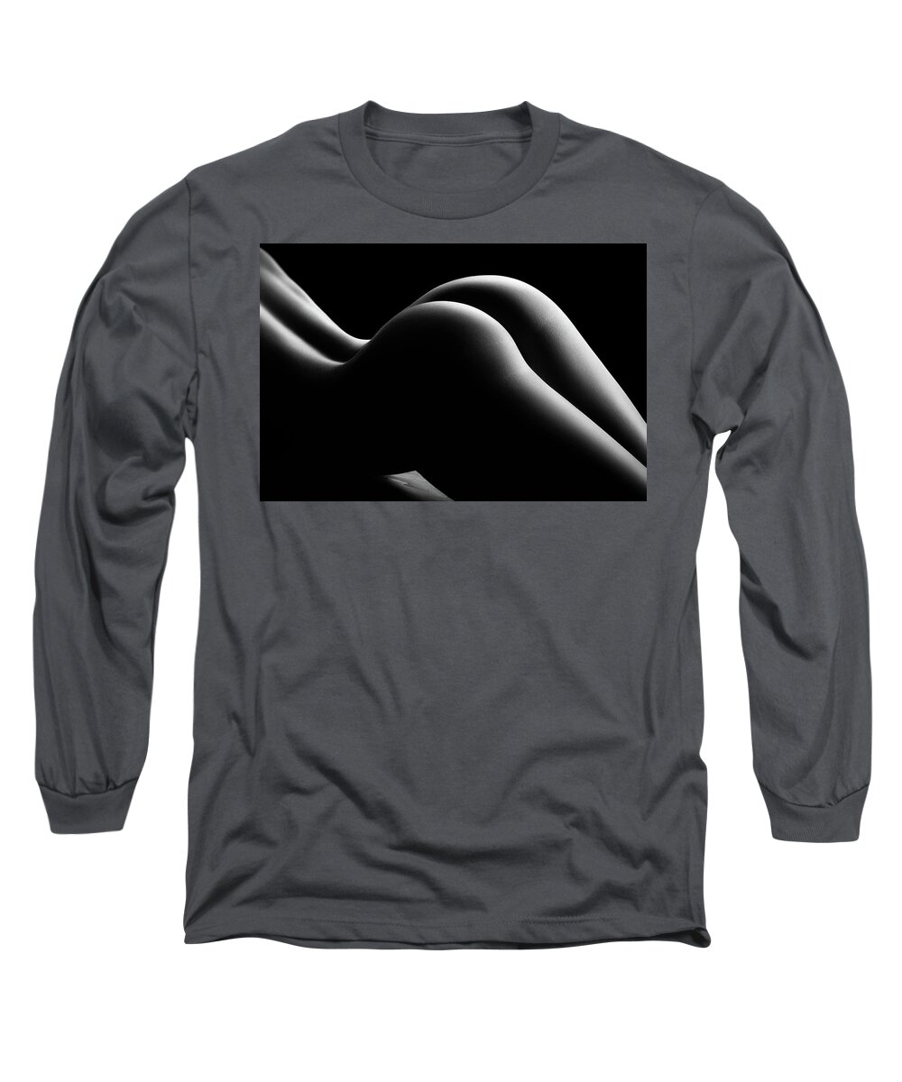 Woman Long Sleeve T-Shirt featuring the photograph Nude woman bodyscape 68 by Johan Swanepoel