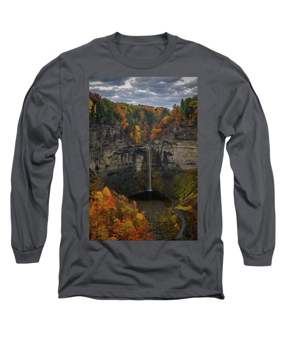 Taughannock Falls Long Sleeve T-Shirt featuring the photograph NY Color by Guy Coniglio