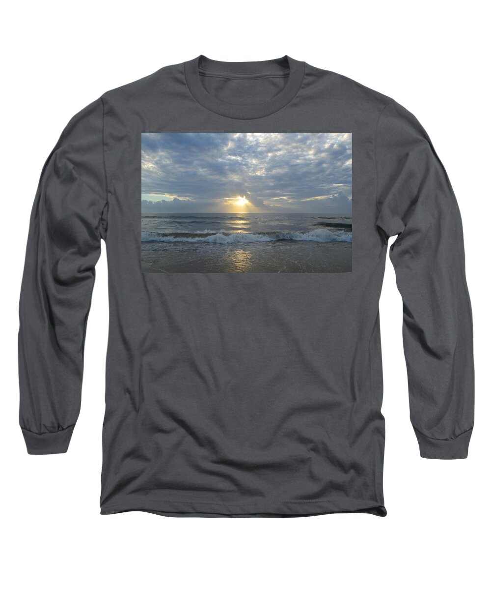 Obx Sunrise Long Sleeve T-Shirt featuring the photograph OBX Sunrise 8/3 by Barbara Ann Bell