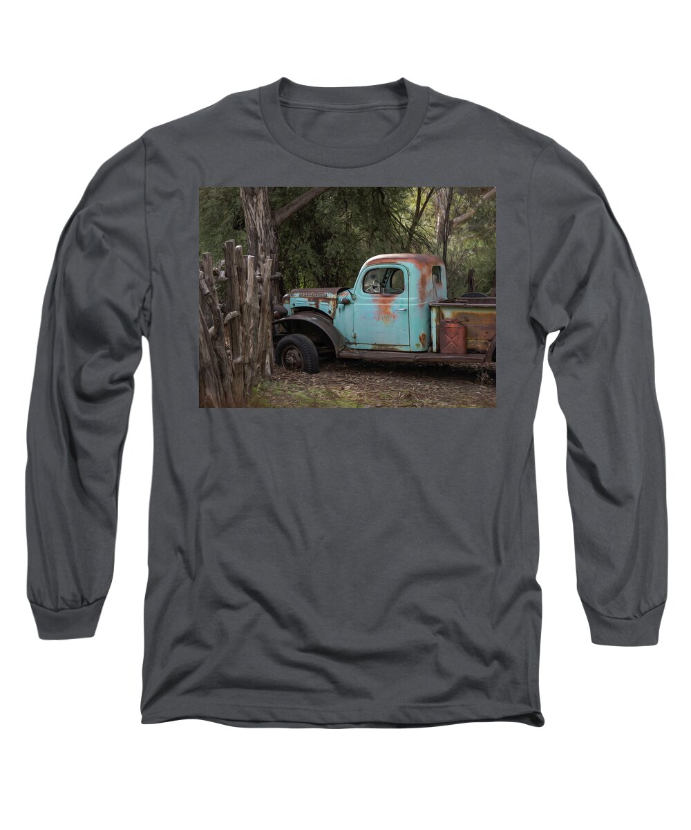 Vintage Long Sleeve T-Shirt featuring the photograph Old and Rusty Truck by Sylvia Goldkranz
