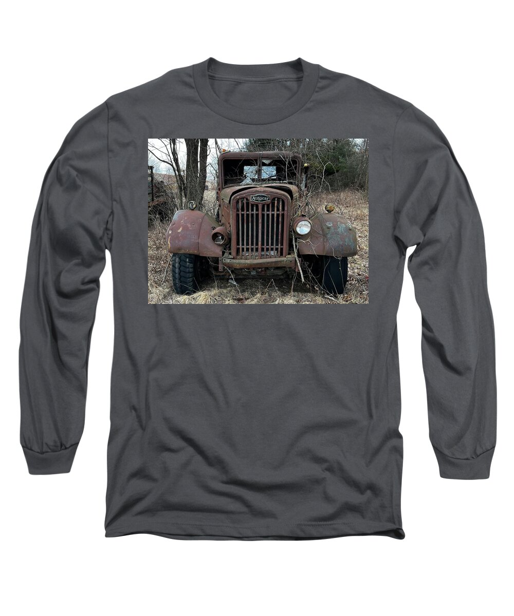Old Truck Long Sleeve T-Shirt featuring the photograph Old Autocar by Lois Lepisto