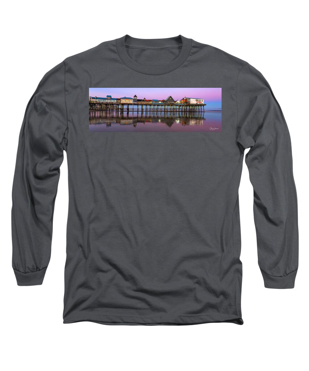 Maine Long Sleeve T-Shirt featuring the photograph Old Orchard Beach Pier by Gary Johnson