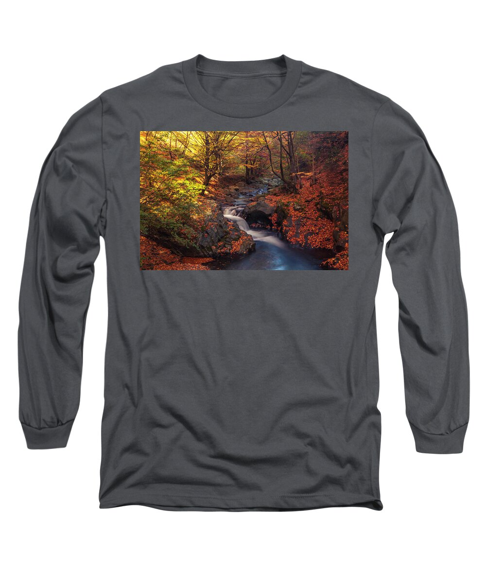 Mountain Long Sleeve T-Shirt featuring the photograph Old River by Evgeni Dinev