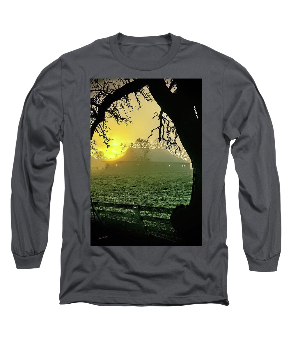 Barn Long Sleeve T-Shirt featuring the photograph Old West Sunrise by Dan McGeorge