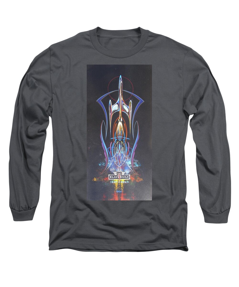 Rocket 88 Long Sleeve T-Shirt featuring the painting Oldsmobile Tribute by Alan Johnson