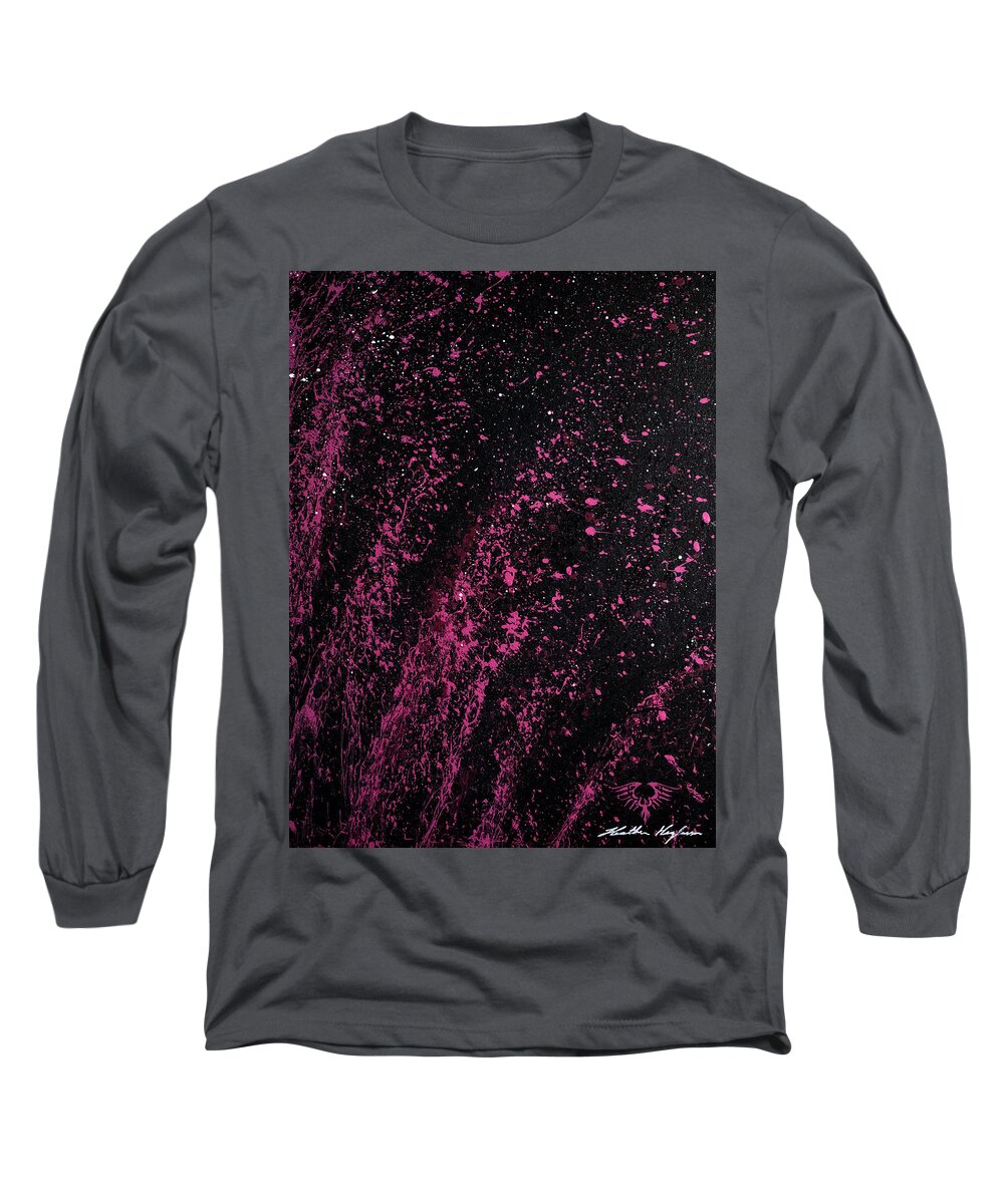 Abstract Long Sleeve T-Shirt featuring the painting Olly Olly by Heather Meglasson Impact Artist