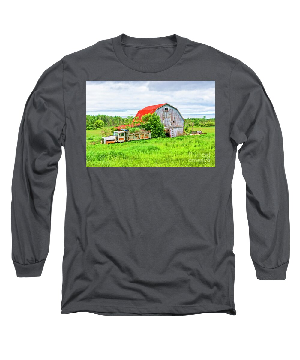 Canada Long Sleeve T-Shirt featuring the photograph On The Farm by Lenore Locken