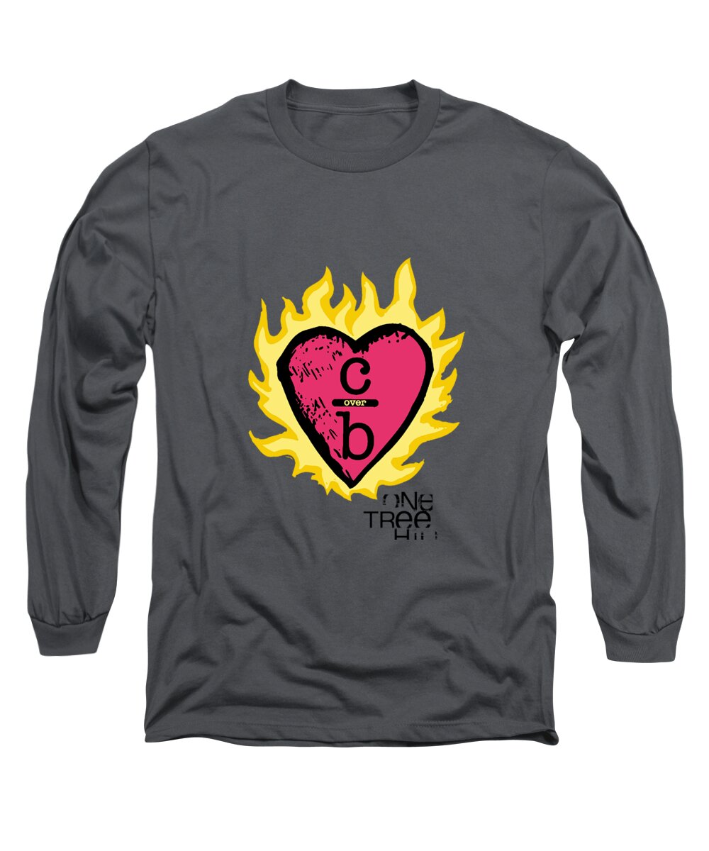 One Tree Hill Clothes Over Bros Heart Long Sleeve T-Shirt featuring the digital art One Tree Hill Clothes Over Bros Heart by Corrin Aryn