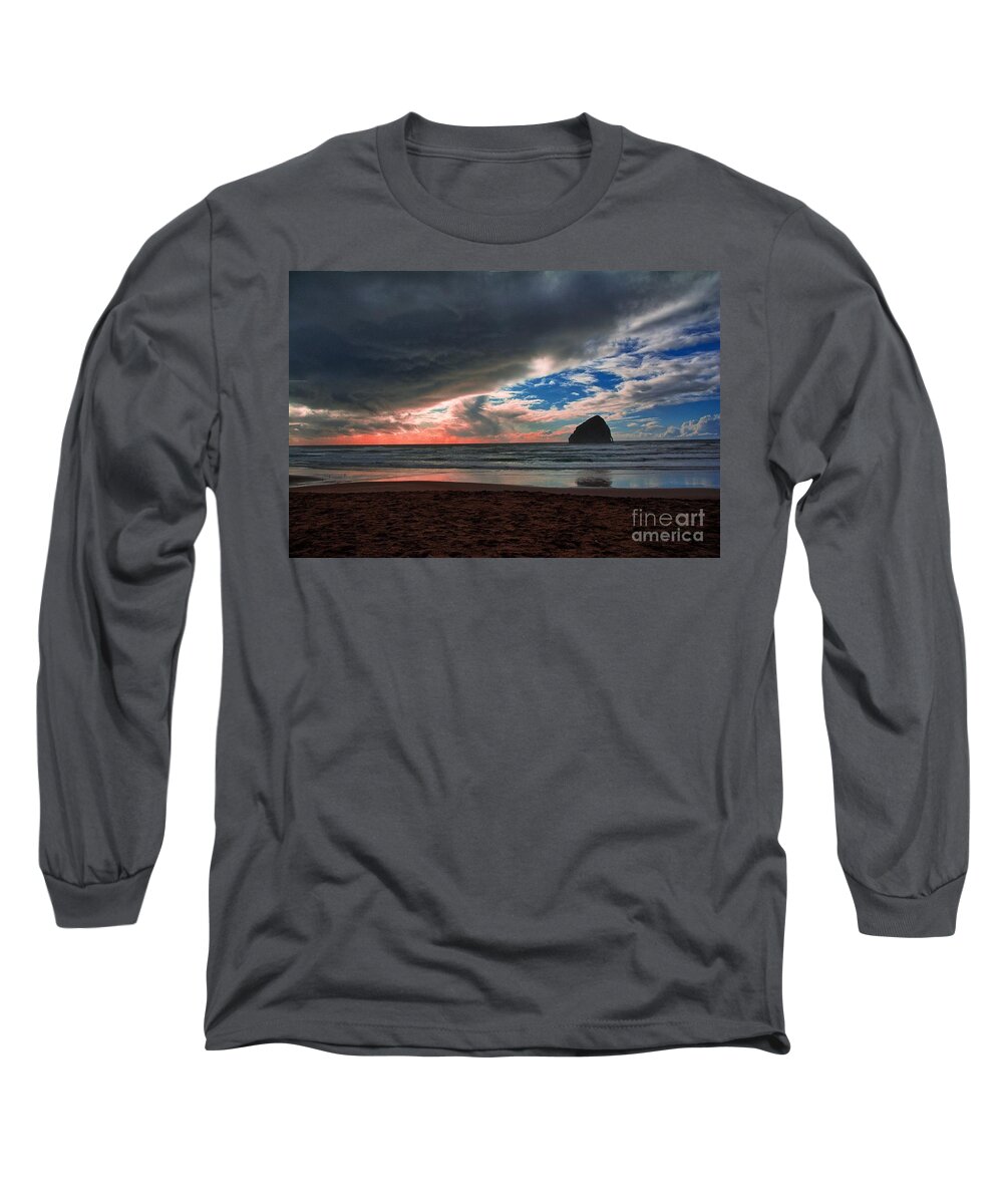 Sunset Long Sleeve T-Shirt featuring the photograph Pacific Sunset by Chriss Pagani