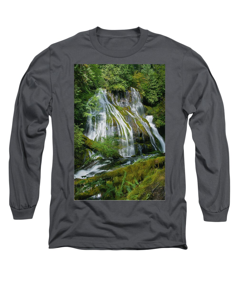 Waterfall Long Sleeve T-Shirt featuring the photograph Panther Creek Falls, Oregon by Oscar Gutierrez