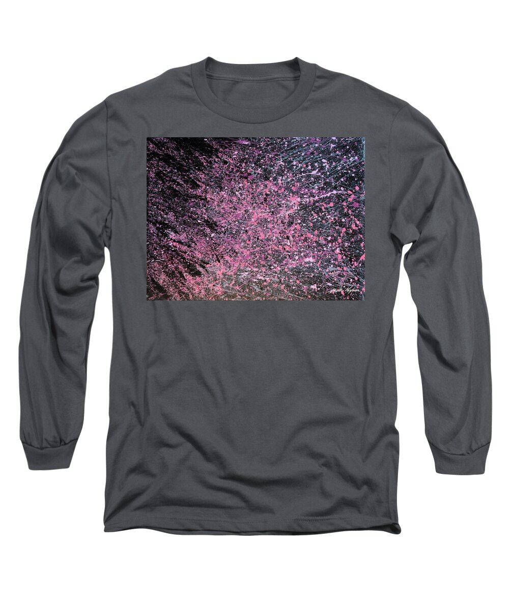 Abstract Long Sleeve T-Shirt featuring the painting Paradox by Heather Meglasson Impact Artist