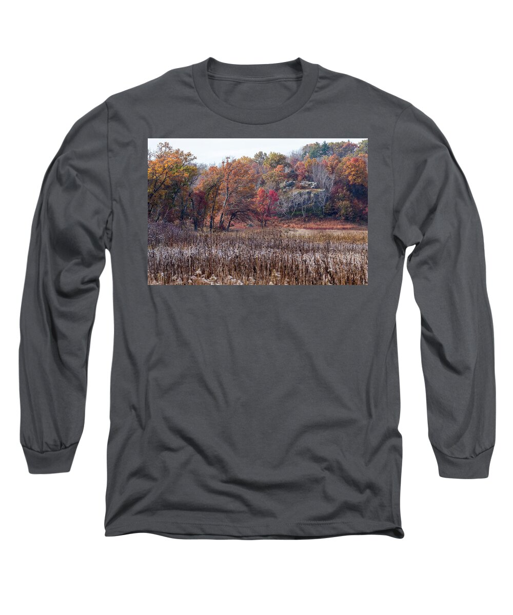 Peniel Long Sleeve T-Shirt featuring the photograph Peniel Rock in Autumn by Jan Day