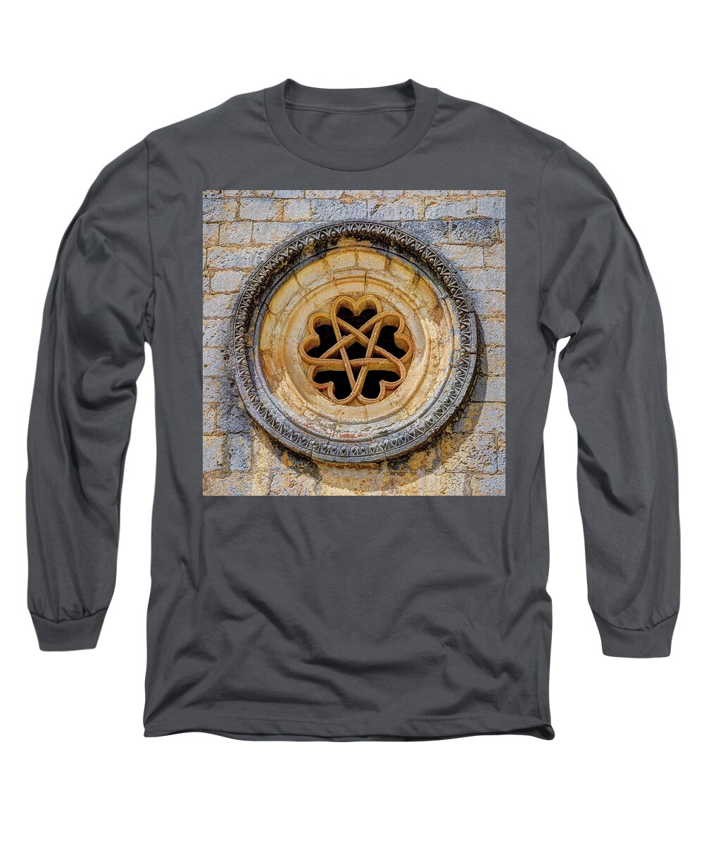 Pentagram Of Hearts Long Sleeve T-Shirt featuring the photograph Pentagram of Hearts - Vintage Version by Weston Westmoreland