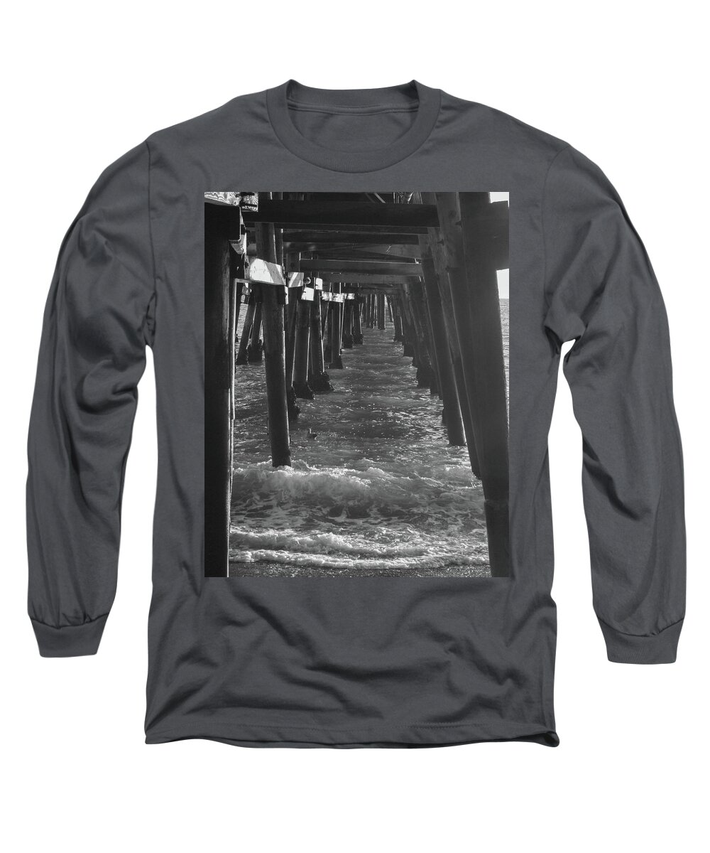 Beach Long Sleeve T-Shirt featuring the photograph Pier by Tony Spencer