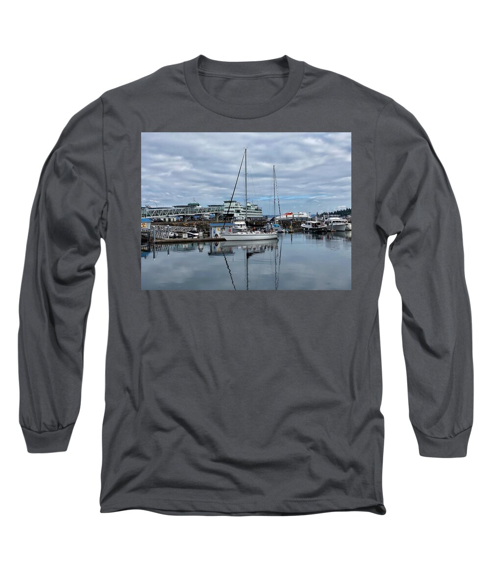 Kingston Long Sleeve T-Shirt featuring the photograph Port of Kingston by Jerry Abbott