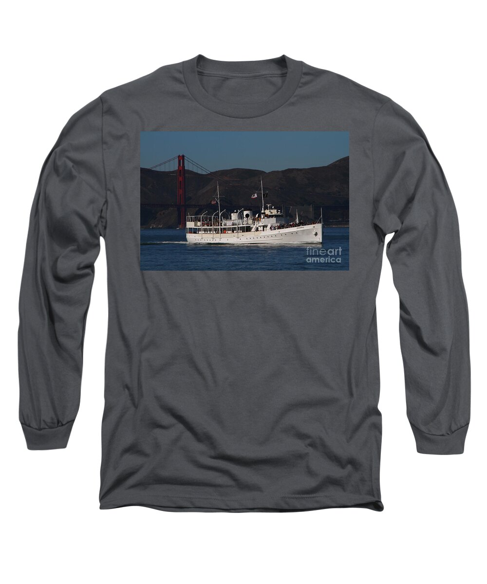 Presidential Yacht Potomac Long Sleeve T-Shirt featuring the photograph Potomac Sailing in SF Bay by fototaker Tony