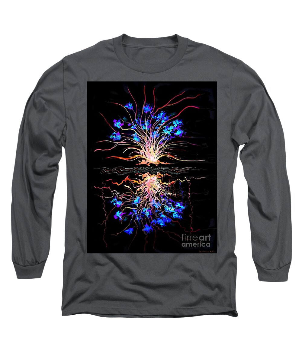 Blue Long Sleeve T-Shirt featuring the photograph Power Plant by David Neace