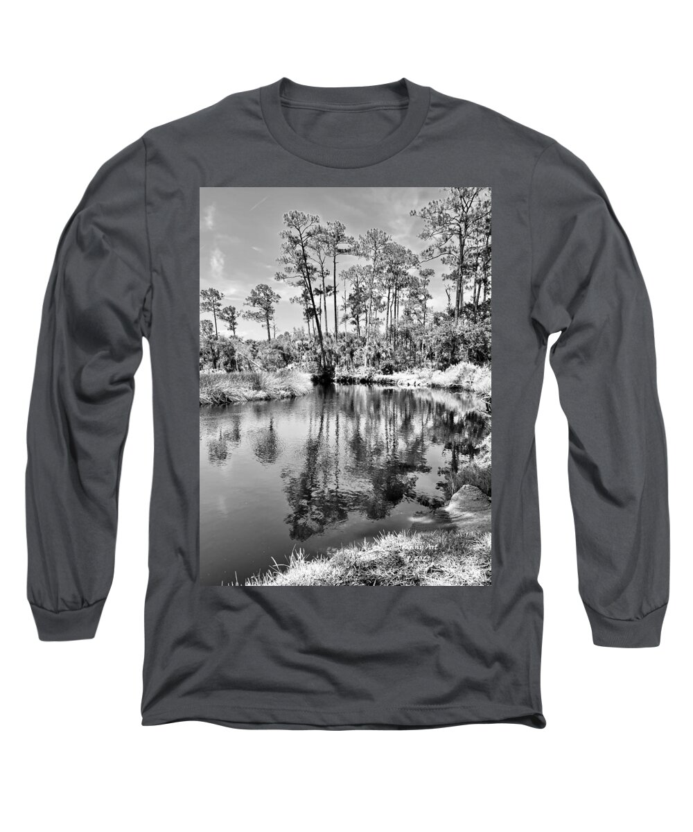 Princess Place Flagler County Florida Long Sleeve T-Shirt featuring the pyrography Princess Place 2 by John Anderson