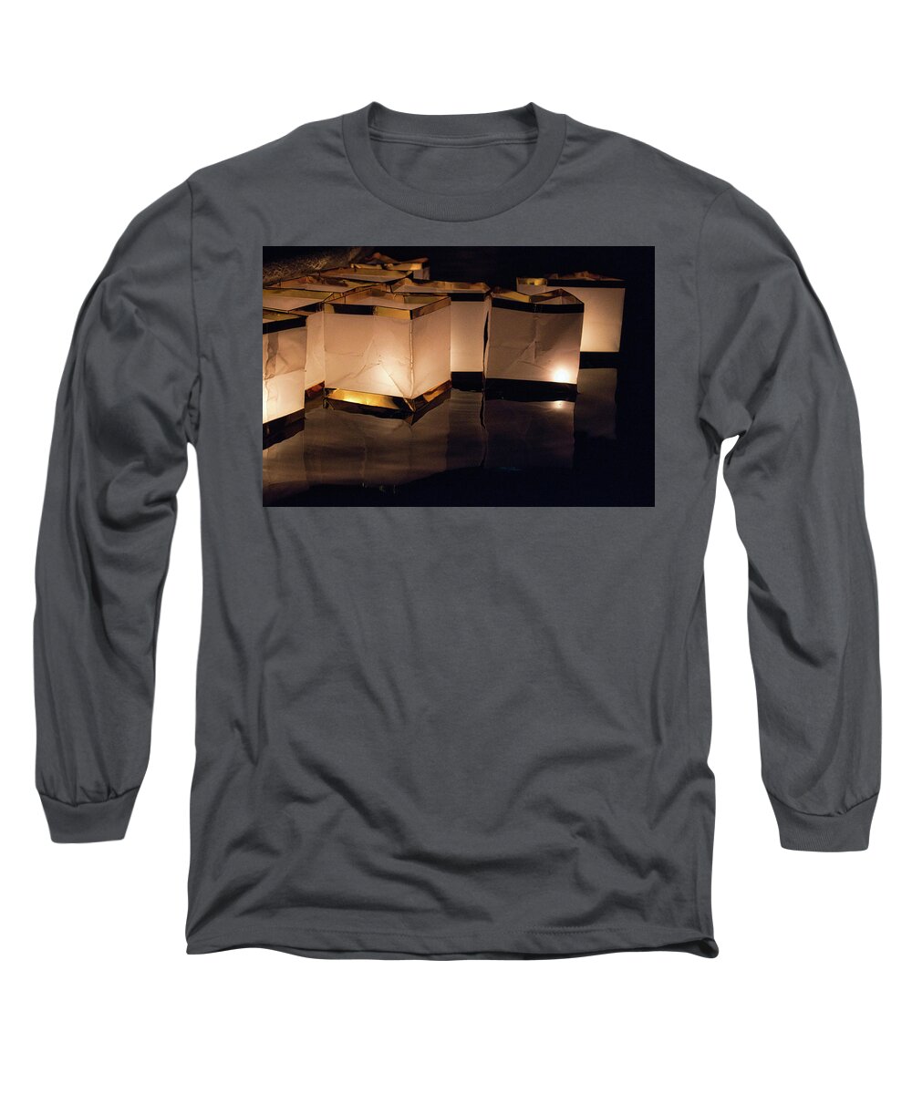 Light Long Sleeve T-Shirt featuring the photograph Private Lantern Festival by Portia Olaughlin