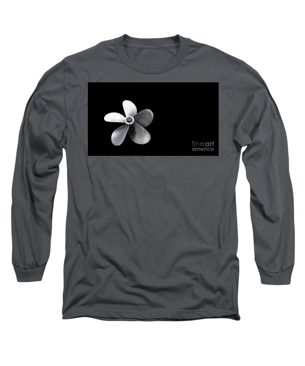 Prop Long Sleeve T-Shirt featuring the digital art Prop Curve by Jim Hatch