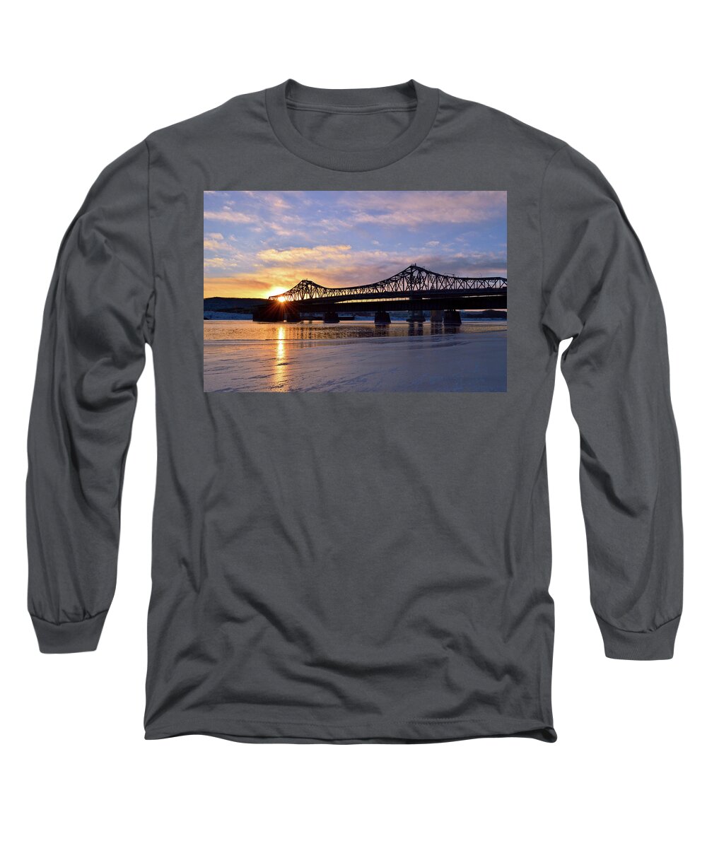 Sunset In Winona Long Sleeve T-Shirt featuring the photograph Purple and Gold by Susie Loechler