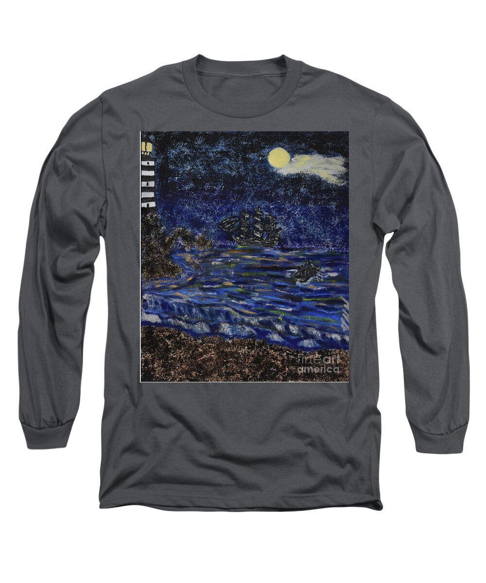 England Long Sleeve T-Shirt featuring the mixed media Quiet Tides by David Westwood