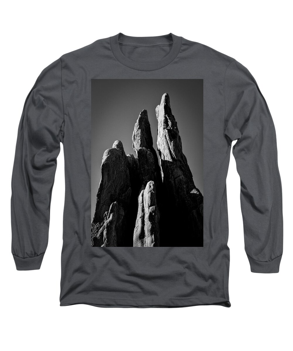 Rocks Long Sleeve T-Shirt featuring the photograph Reaching to Heaven by Norman Reid