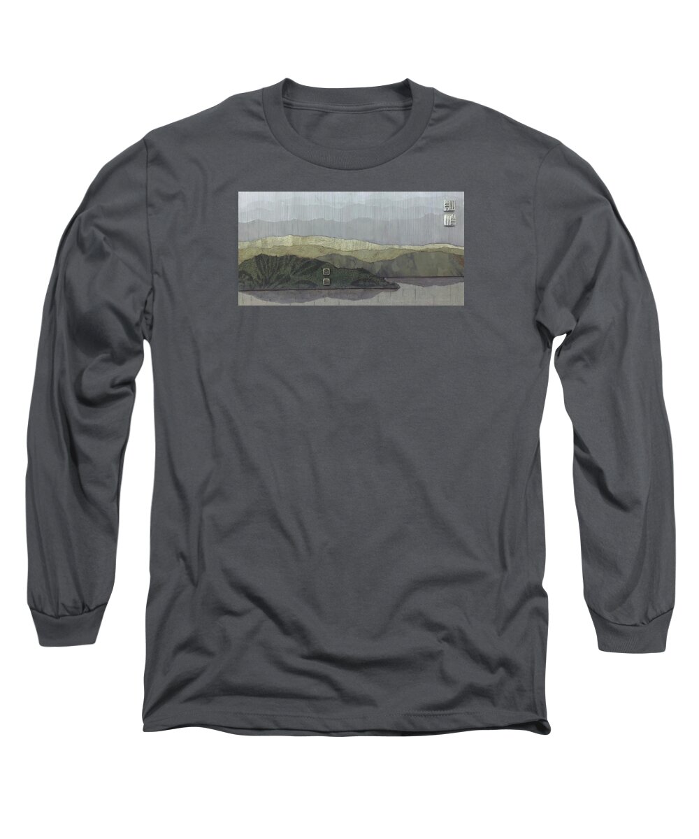 Collage Long Sleeve T-Shirt featuring the mixed media Reflections by MaryJo Clark