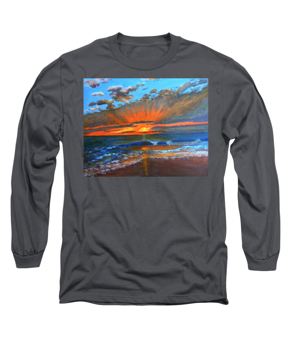 Sunrise Long Sleeve T-Shirt featuring the painting Renewal by Mike Kling