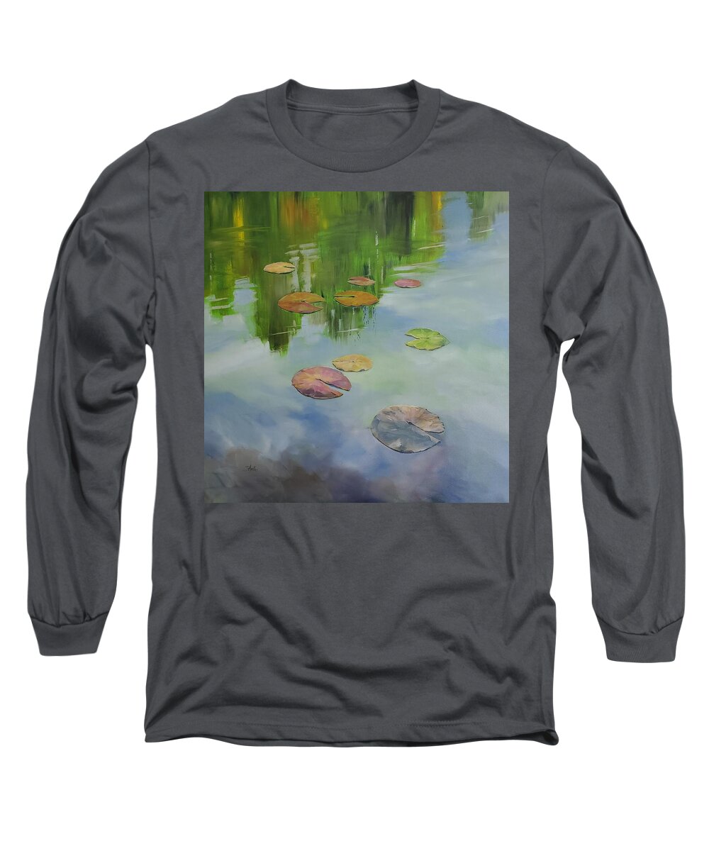 Ontario Long Sleeve T-Shirt featuring the painting Rising by Sheila Romard