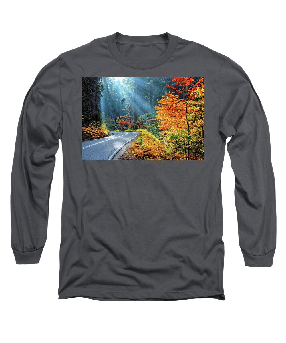 Sequoia National Park Long Sleeve T-Shirt featuring the photograph Road to Glory by Lynn Bauer