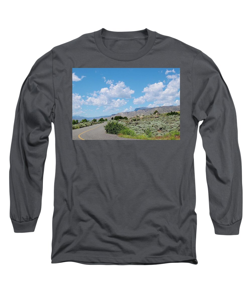 Clouds Long Sleeve T-Shirt featuring the photograph Road to the clouds by Yvonne M Smith