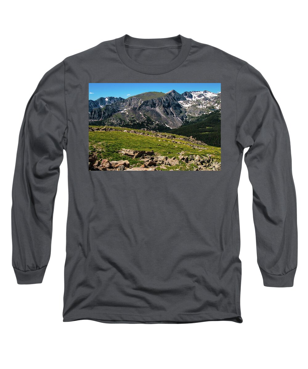 Alpine Long Sleeve T-Shirt featuring the photograph Rock Cut Overlook 2 from Trail Ridge Road, Rocky Mountain National Park, Colorado by Tom Potter