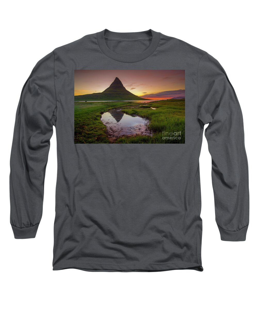 Iceland Long Sleeve T-Shirt featuring the photograph Romantic Morning in Kirkjufell by Marco Crupi