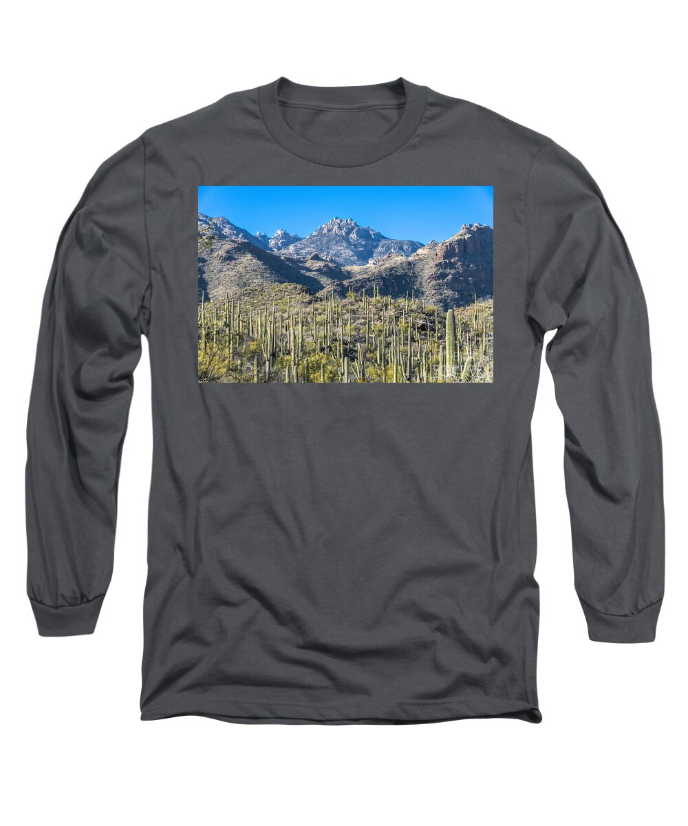 Sabino Canyon Long Sleeve T-Shirt featuring the digital art Sabino Canyon by Tammy Keyes