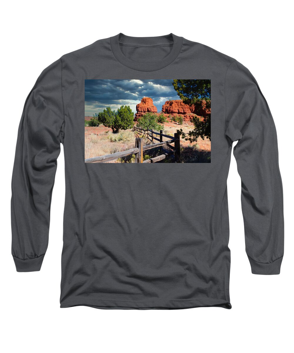 Jemez Long Sleeve T-Shirt featuring the photograph Sacred Butte by Segura Shaw Photography
