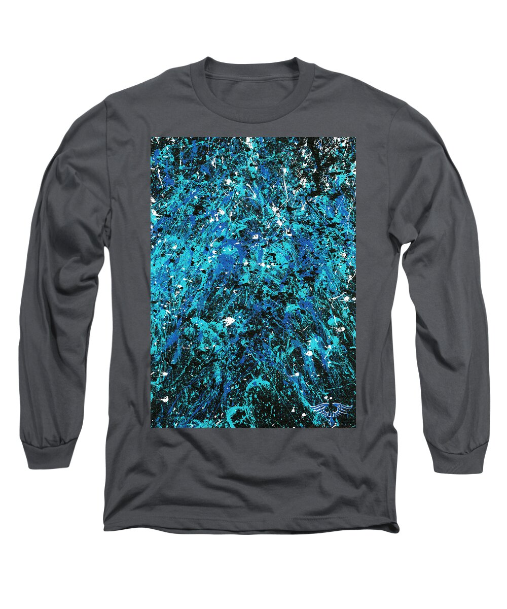 Abstract Long Sleeve T-Shirt featuring the painting Sacred Presence by Heather Meglasson Impact Artist
