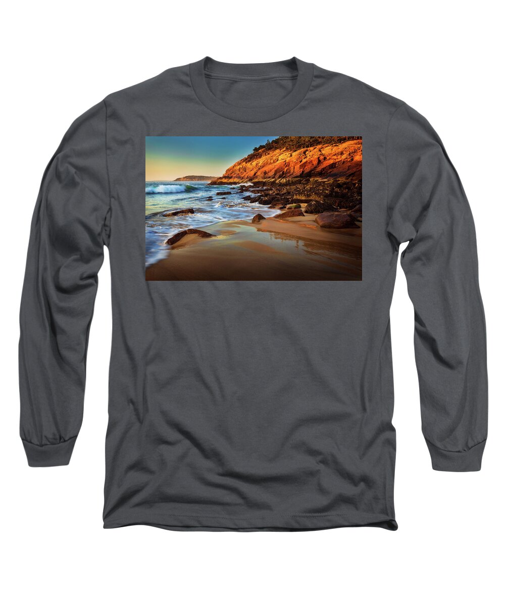 Sand Beach Long Sleeve T-Shirt featuring the photograph Sand Beach a2120 by Greg Hartford